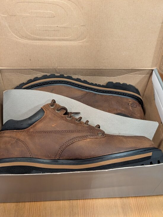 Skechers Mariner Work Boots Mens Size 11.5 Dark Brown Leather 4470/CDB - LNUC main image 4